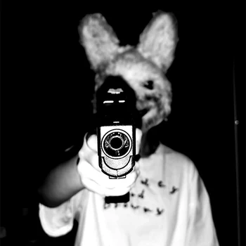 Маска кровавого кролика-убийцы, плюшевая маска ужаса для косплея на Хэллоуин, Страшная маска Дикого волка, принадлежности для Хэллоуина
