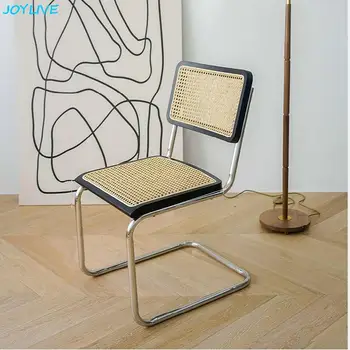 Металлические обеденные стулья для гостиной, Современное Промышленное кресло для медитации, Японский Плетеный шезлонг, Мебель для дома Nordic Sillas