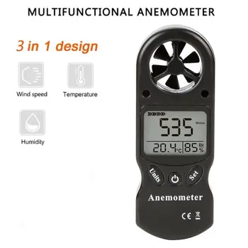 Мини Многоцелевой Анемометр Цифровой Анемометр LCD TL-300 Скорость ветра Температура Измеритель влажности с Гигрометром Термометр