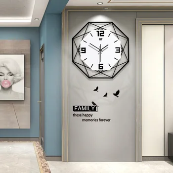 модные часы 2021, настенные часы для гостиной, креативные часы, бытовые металлические украшения, кварцевые часы, цифровые настенные часы.