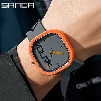 Модный бренд Sanda, новые спортивные кварцевые часы, женские повседневные силиконовые часы, часы Relogio Feminino, часы Relogio Mascu