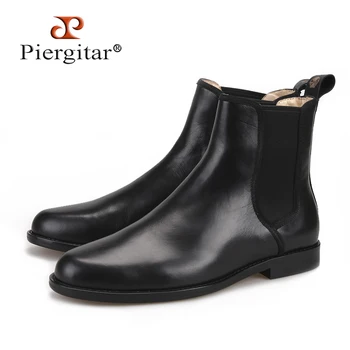 Мужские ботинки Челси из итальянской кожи черного цвета ручной работы Piergitar 2021 в классическом стиле сочетаются с чем угодно - от джинсовой ткани до официальной одежды