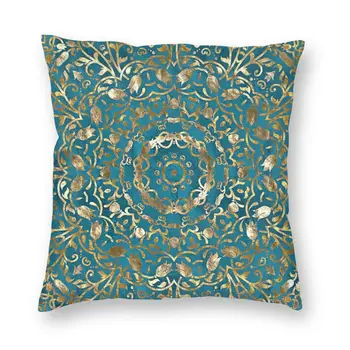 Наволочка в виде мандалы в марокканском стиле для домашнего декора дивана с цветочным узором в стиле бохо, квадратная наволочка 40x40