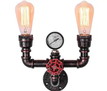 Настенные Светильники для Водопровода в Американском Индустриальном Стиле в Стиле Ретро Из Кованого Железа с Лампочками Edison LED E27