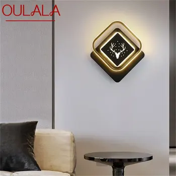 Настенный светильник OULALA, бра, современный креативный дизайн головы оленя, светодиодный светильник для внутренней домашней спальни, гостиной