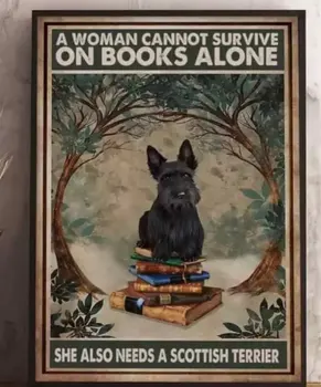 Новая металлическая жестяная вывеска Украшение стены для домашних животных Шотландский терьер собака прачечная подвесной знак алюминиевый плакат