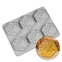 Новая силиконовая форма с 6 отверстиями для изготовления мыльной глины и воска Honey Bee Design для поделок ручной работы