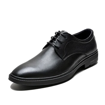 НОВЫЕ мужские модельные туфли Bimooth в Итальянском стиле, Удобные Туфли из натуральной Коровьей кожи на шнуровке, Деловая Мужская обувь для отца M9191