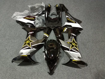 Новый ABS Весь комплект мотоциклетных обтекателей Подходит для Kawasaki Ninja ZX-10R ZX10R 2008 2009 2010 08 09 10 Кузов черный