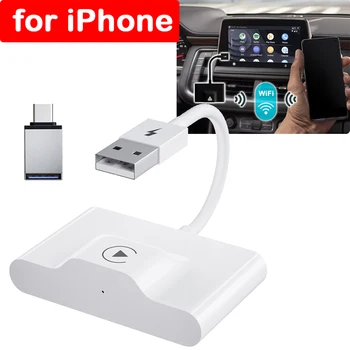 НОВЫЙ Беспроводной Адаптер CarPlay для lPhone Android Auto Автомобильный Адаптер Apple Wireless Carplay Dongle Plug Play 5 ГГц WiFi Онлайн Обновление