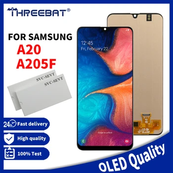 Новый Супер OLED-Дисплей Для Samsung Galaxy A20 2019 A205F SM-A205F A205FN ЖК-дисплей С Сенсорным Экраном и Дигитайзером В сборе