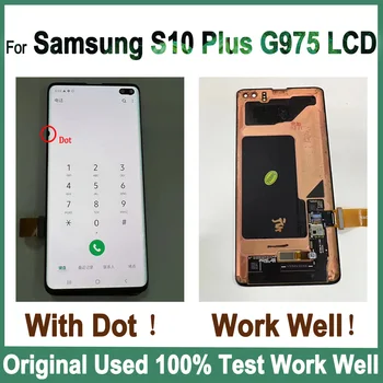 Оригинальный Дефектный ЖК-дисплей Для Samsung Galaxy S10 Plus ЖК-экран S10 + G975 G975F G975U G975W Дисплей Сенсорный Экран Дигитайзер С Точкой