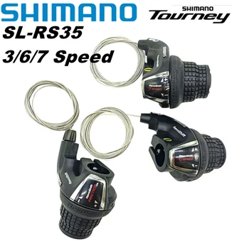 Переключатели скоростей SHIMANO Tourney 3x6/7 SL-RS35 REVOSHIFT Рычаг переключения передач 3 ×6s 3 ×7s 6v 7v 18 21 Speed Оригинальные запчасти