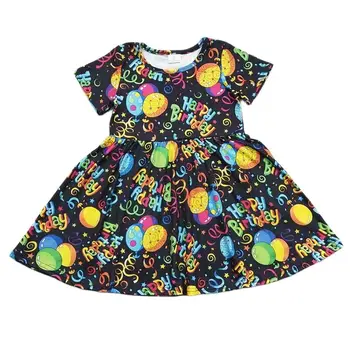 Платье с кружевом для новорожденных девочек с короткими рукавами, Одежда с воздушными шарами, Оптовая продажа одежды для малышей