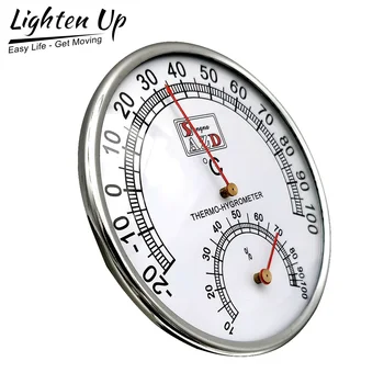 Подвесные часы-гигрометр диаметром 2 дюйма, измеритель изменения погоды, термометр Беспроводной, батарея не требуется