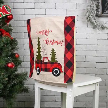 Привлекательный рождественский чехол для табурета с кедровым узором, экологичный Рождественский чехол для стула, Праздничный чехол для табурета в столовой
