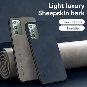 Роскошный оригинальный противоударный чехол из матовой кожи Samsung Galaxy Note 20 Note20 5G Задняя крышка Защитный чехол для телефона