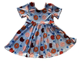 Самый модный бутик детской одежды, платье с коротким рукавом для маленькой девочки, платье принцессы русалки, летнее платье для маленькой девочки