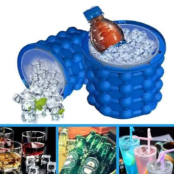 Силиконовые ведерки для льда, форма для приготовления пищевых кубиков льда, Портативная чашка для быстрого охлаждения, Компактное ведро, лоток для инструментов, бутылка-холодильник