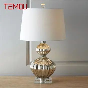 Современная настольная лампа с диммером TEMOU, креативное роскошное настольное освещение, светодиод для домашнего прикроватного украшения