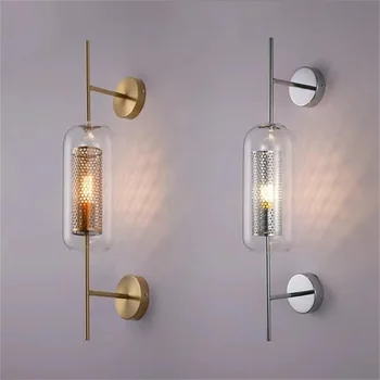 Современный стеклянный настенный светильник для спальни, скандинавский креативный светильник для гостиной, роскошное ретро прикроватное украшение, освещение интерьера гостиной