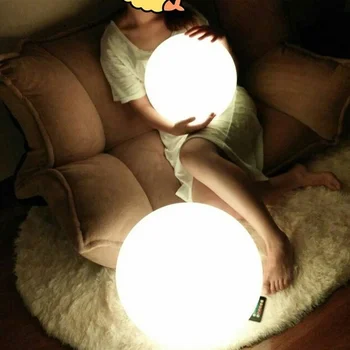 Современный Торшер RGB LED освещает Спальню Лампой с Дистанционным Управлением Затемняемого Светящегося шара, Светильник для Гостиной