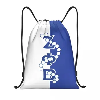 Сумка на шнурке с логотипом Zeta Phi Beta Для мужчин и женщин, портативный спортивный рюкзак для спортзала, рюкзаки для хранения ZOB Для женского общества