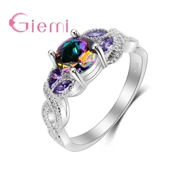 Таинственное холодное фиолетовое хрустальное кольцо в форме лягушки в форме животного, высококачественная серебряная игла 925 пробы и CZ для подарка на годовщину.