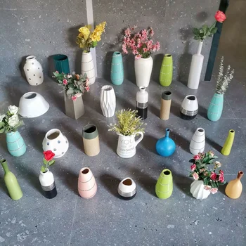 Украшение керамической вазы Цветочные Горшки Вазы Для дома Зеленые растения Гидропонный Фарфор