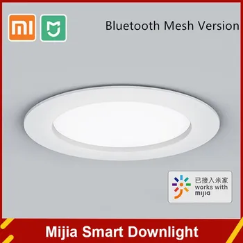 Умный светодиодный светильник Xiaomi Mijia с Bluetooth-совместимой сетчатой версией, управляется голосовым пультом дистанционного управления, регулирует цветовую температуру.