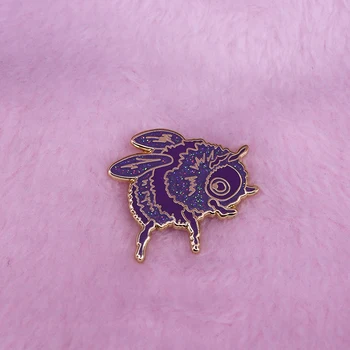 Фиолетовая блестящая заколка для лацканов fantasy insect collection