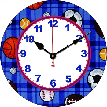 Футбол Баскетбол Большие часы на заказ Декор для дома в гостиной Круглые настенные часы Кварцевые настольные часы Украшение стен детской спальни