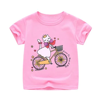 Хлопковая футболка для мальчиков от 2 до 8 лет, летняя одежда для малышей, топ с принтом динозавра для младенцев, детская футболка, наряды