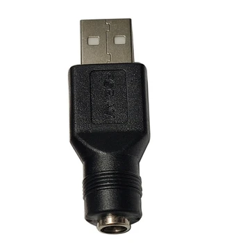 Черный USB для адаптера постоянного тока USB 2.0 A женский для адаптера питания постоянного тока 5,5x2,1 мм Прямая поставка