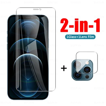 Чехол 2-в-1 Из закаленного стекла Для Iphone 6 6S 6 Plus, Защитная пленка для экрана Iphone X XS XR XS Max 11 11 Pro 11 Pro Max 12 Телефонная Пленка