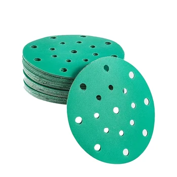 Шлифовальные диски с пленочной наждачной бумагой для деревообработки 6 дюймов/150 мм, Абразивная полировка крючков и петель, Полировочная отделка